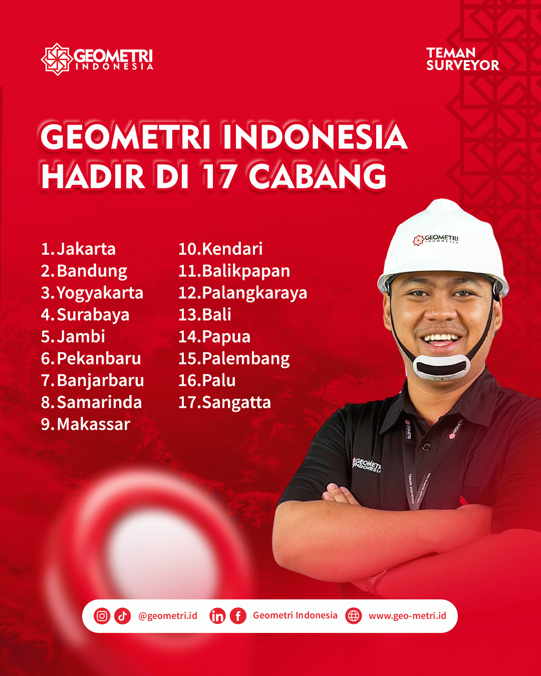 Geometri Indonesia: Alat Survey & Pemetaan di 17 Kota Indonesia